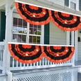 thumbnail image 1 of Kbndieu Halloween Decorations Outdoor, Halloween Flag Bunting, Half Fan Hanging Pleated Flag Banner with 3 Grommets for Indoor House Holiday Outside Yard Decorations Party Props, 1 of 6