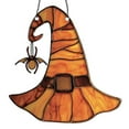 thumbnail image 1 of Kbndieu Halloween Ornaments Decorations, Spooky Witch hat Acrylic Stained Glass Window Hanging Sun Catcher Decor, Halloween Witchy Ornaments Gifts for Home Friends and Family, 1 of 2