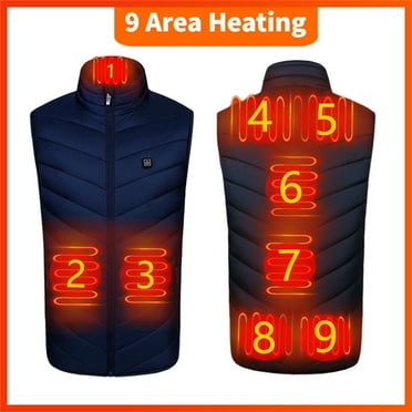 Kbndieu Heated Vest, USB Charging Heated Jackets for Women Men Washable Lightweight insulated Electric Vest for Outdoor Camping Clearance