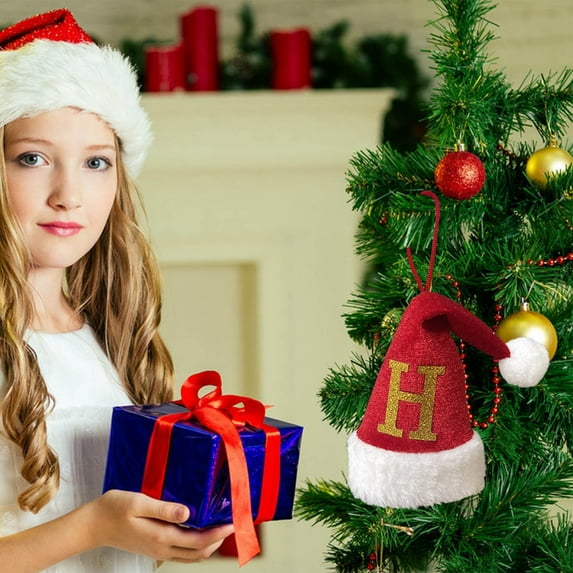 Kbndieu Initial Ornaments for Christmas Tree, Christmas Letter Ornaments Christmas Tree Decorations Christmas Hanging Decor H