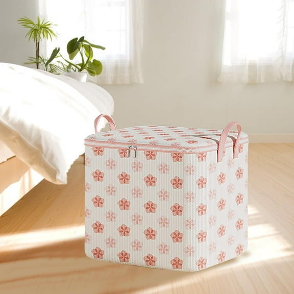 Kbndieu Large Capacity Storage Bins with Lid, Clothes Storage Bags Packing Moving Boxes with Zippers and Reinforced Handles, Storage Basket Containers for Blanket, Comforter, Pillow, Bedding