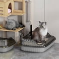 thumbnail image 1 of Kbndieu Large Cat Litter Box with High Sides, Splashs Proof Designs, Open Top Litter Tray Include Scoop Easy Cleaning, Blue, 1 of 6