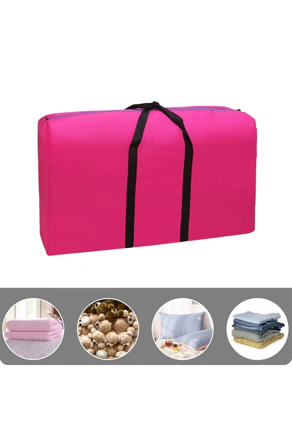 Large Moving Bags, Heavy Duty Moving Boxes Alternative, Strong Handles& Backpack Straps, Tote Packing Bags for Moving, College Dorm Room Essentials, Pink