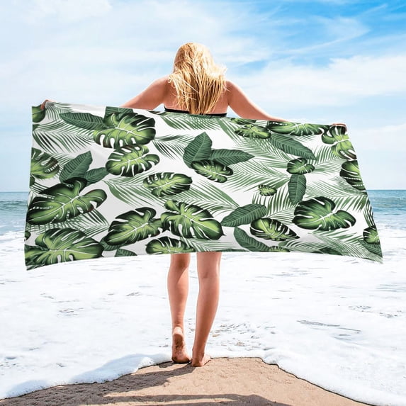 Kbndieu Large Oversized Beach Towel, Quick Dry Towels for Swimming Pool Camping Beach Accessories, Absorbent Sandproof, Lightweight Travel Picnic Towel Blanket for Vacation Essentials Adult Gift