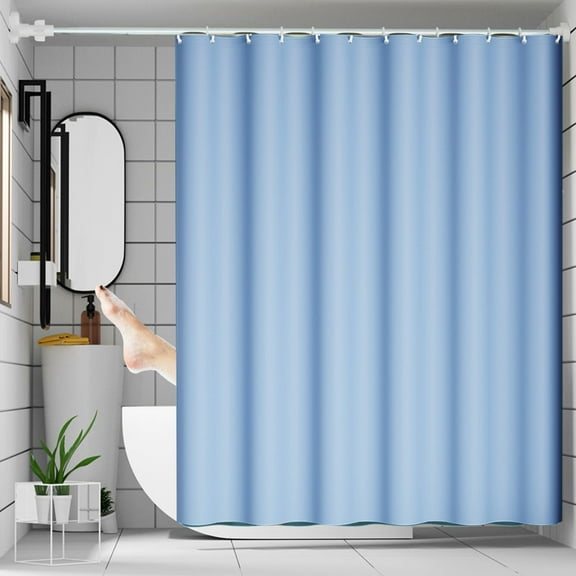 Kbndieu Light Blue Shower Curtain Fabric, Waterproof Heavy Duty Shower Curtains for Bathroom, Soft Hotel Quality Bath Curtain with Grommets & Hooks, Bathroom Accessories, 47"x71" on Clearance