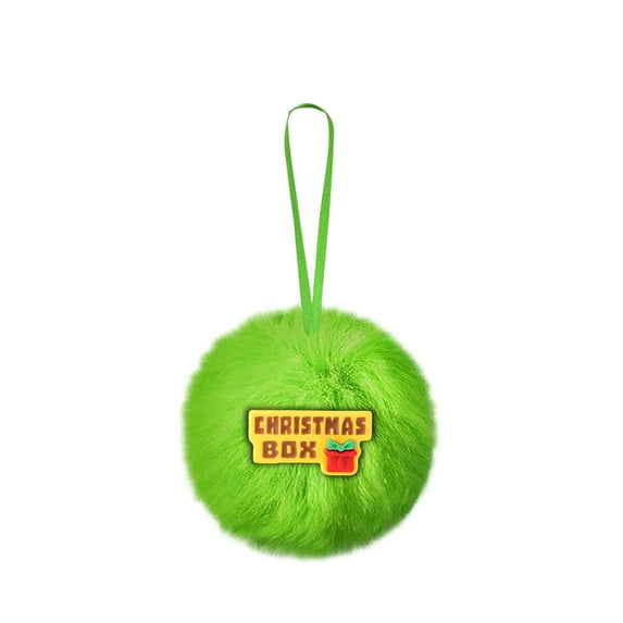 Kbndieu Lime Green Furry Christmas Ball Ornaments for Tree, Soft Christmas Hanging Decorations Ornaments, Shatterproof Green Christmas Tree Balls for Holiday Fireplace Garland Wreath Xmas Party Decor