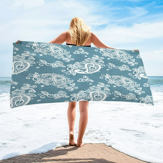 Kbndieu Microfiber Beach Towel Oversized Clearance Extra Large Sand Free Blanket Lightweight Quick Dry Bath Pool Swim Towel for Travel, Swimming, Yoga, Camping 60"x30"