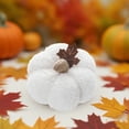 thumbnail image 1 of Kbndieu Mini Artificial Pumpkin Fall Harvest Decorations for Home, Simulation Pumpkin Decor Fake Fruits for Halloween Thanksgiving Party Decorations (White), 1 of 6