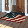 thumbnail image 1 of Kbndieu Patriotic Door Mat Welcome Mat Retro American Flags Doormat with Slip Resistants Rubber Vintage Linen Floor Mat for 4th of July Independence Day Indoor Outdoor Decorations on Clearance, 1 of 8