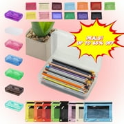 Kbndieu Pencil Case, Large Clear Pencil Box Case, Plastic Crayon Marker Box with Snap-tight Lid, Plastic Pencil Case, Plastic Pencil Box, Crayon Box Storage, Art Craft Marker Organizer on Clearance