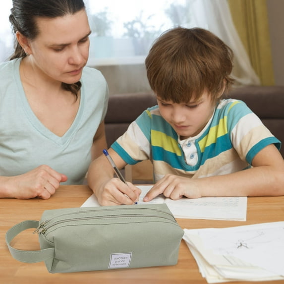 Kbndieu Pencil Case, Pencil Bag Pouch Pen Case with Zipper, Large Capacity Pencil Case Marker Organizer, Stationery Storage Makeup Bag Office Supplies on Clearance