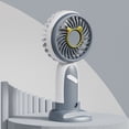 thumbnail image 1 of Kbndieu Portable Handheld Fan, High-Speed Rechargeable Mini Fan, Strong Wind Desk Fan (Gray), 1 of 6