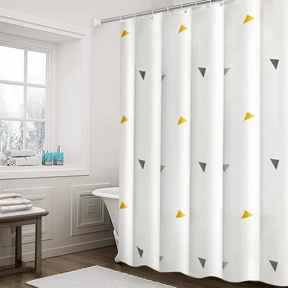 Kbndieu Printed Shower Curtain Fabric, Farmhouse Shower Curtains for Bathroom, Soft Thick Bath Curtain Hotel Quality, Light-Weight & Machine Washable on Clearance