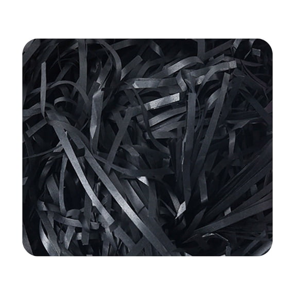 Kbndieu Raffia Ribbon Paper Crinkle Cut Paper Shred Filler Shredded Tissue for Brithday Valentines Christmas Holiday Wedding Gift Boxes Bags Wrapping Supplies Basket Filler 3.5oz Black