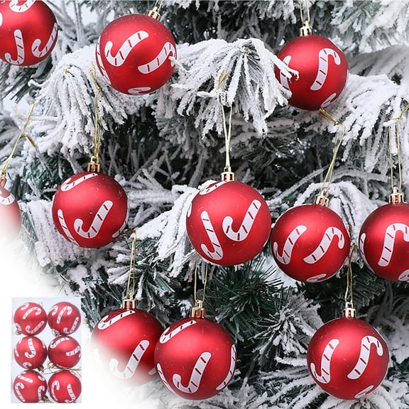 Kbndieu Red Christmas Tree Decorations Ornaments, 2.36" Velvet Christmas Balls Ornaments Set of 6 Pack Shatterproof Christmas Decor Hanging Baubles for Xmas Tree Home Party