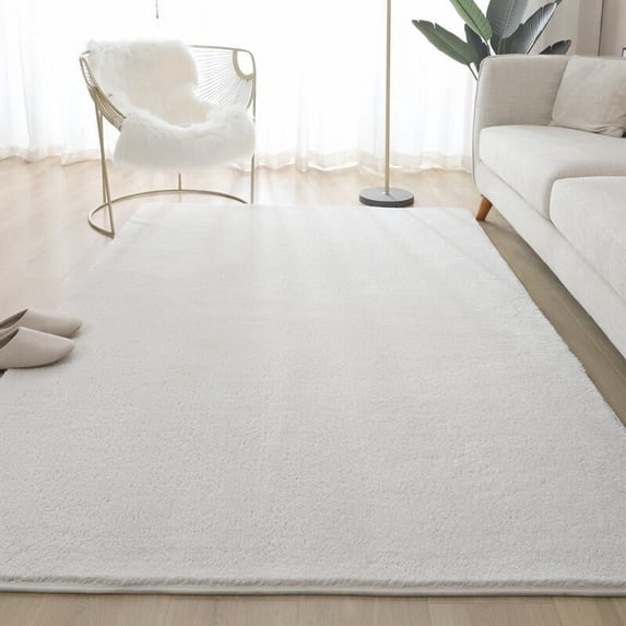 Kbndieu Rugs for Living Room European Solid Color Carpet Living Room Coffee Table Mat Bedroom Fully Covered Bedside Carpet Thickened Washable Household Carpet Mat