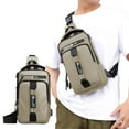 thumbnail image 1 of Kbndieu Sling Bag Waterproof Crossbody Bag for Women Men, Casual Khaki Small Backpack, Chest Daypack Satchel for Hiking Travel Outdoor Camping on Clearance, 1 of 8