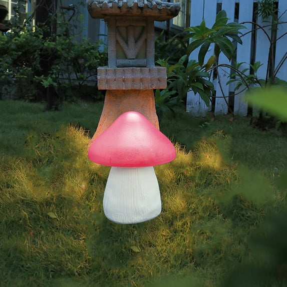 Kbndieu Solar Garden Lights, Mushrooms Outdoor Garden Decor Stake Lights, Solar Lights Outdoor Waterproof for Yard, Landscape, Path, Patio, Outside, Backyard Christmas Halloween Decorations, Red