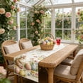 thumbnail image 1 of Kbndieu Spring Easter Table Runner Holiday Centerpiece Floral Eggs Bunny Farmhouse Fireplace Kitchen Dining Table Decoration for Indoor Outdoor Home Party Decor, 1 of 7