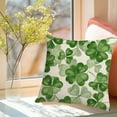 thumbnail image 1 of Kbndieu St Patricks Day Pillow Covers 18x18, Lucky Clover Holiday Throw Pillow Covers Cushion Case St. Patrick's Day Theme for Sofa Couch Home Indoor Outdoor Holiday Decorations on Clearance, 1 of 6