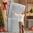 thumbnail image 1 of Kbndieu Storage Bins with Lids & Reinforced Handles, Clothes Storage Bags or Moving Packing Bags, Storage Basket Containers for Blanket, Comforter, Pillow, Bedding, XL, 1 of 9