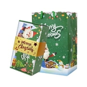 Kbndieu Surprise Gift Box Explosion for Money, Christmas Gifts Explosion Box Cash Money Gift Box for Women, Men, and Kids, 6 Christmas Boxes, Green