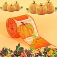 thumbnail image 1 of Kbndieu Thanksgiving Fall Ribbon, Plaid Pumpkin Truck Maple Pattern Rustic Autumn Ribbon, Thanksgiving Theme Craft Ribbon for Wrapping Gifts Making Wreath Bow, 1 of 3