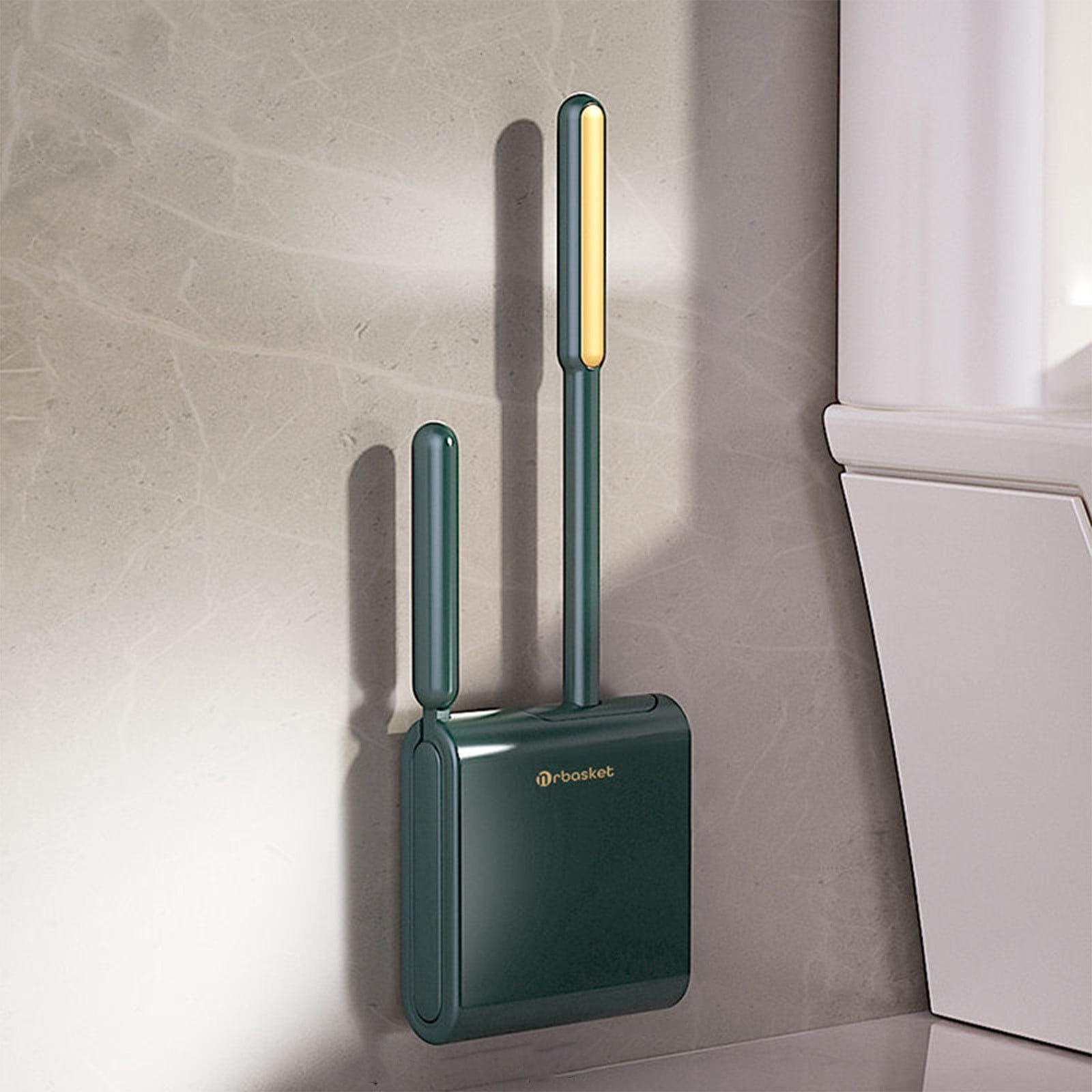 Kbndieu Toilet Bowl Brush and Holder with 2 Type Brush (Rubber Brush ...