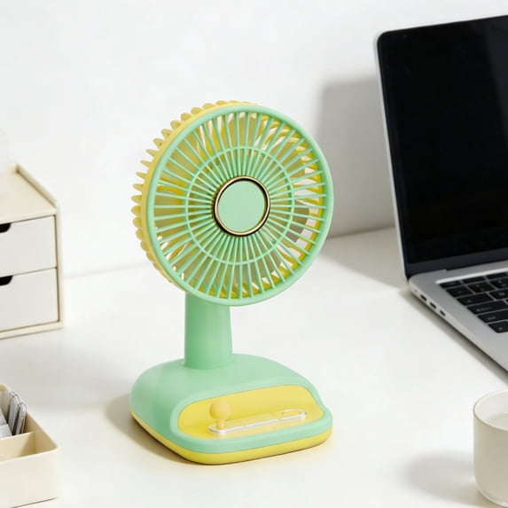 Kbndieu USB Desk Fan, Small Quiet Powerful 3 Speeds, Personal Mini Portable Desktop Table Fans, Cooling for Home Office Car Travel Indoor Outdoor