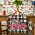 thumbnail image 1 of Kbndieu Valentines Day Decor Table Runner, 13 x 72 Inch Black Plaid Table Runner for Valentines Decorations, Winter Holiday Table Runners Valentines Day Decor Home Romantic Decorations on Clearance, 1 of 6