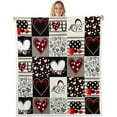 thumbnail image 1 of Kbndieu Valentines Day Decorations Throw Blanket, Soft Fluffy Fuzzy Cozy Blankets for Women Girlfriend Sweetheart Valentines Day Gifts, Lightweight Warm Flannel Blanket for Couch Bed, 30x39 inches, 1 of 6