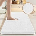 thumbnail image 1 of Kbndieu White Bathroom Rugs, Ultra Soft Shaggy Absorbent Bath Mat, Thick Plush Bath Rug Non-Slip, Microfiber Quick Dry, Machine Washable Shower Floor Rugs, Bathroom Bathmat Home Decor Accessories, 1 of 6