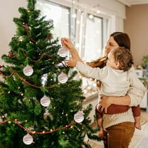 Kbndieu White Christmas Balls Ornaments 6PCS 3.15" Shatterproof Plastic Christmas Tree Decorations Ornaments Set Hanging Balls for Tree Wreath Garland Holiday Indoor Party