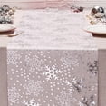 thumbnail image 1 of Kbndieu White Snowflakes Christmas Table Runner Seasonal Winter Xmas Holiday Kitchen Dining Table Decorations for Christmas Home Party Indoor Room Decor 11 x 108 Inch, 1 of 6