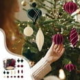 thumbnail image 1 of Kbndieu White Velvet Christmas Ornaments Set for Christmas Tree Decorations, 24PCS Flocked Christmas Balls Shatterproof Christmas Tree Ornaments Decorations Set, 1 of 9