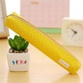 thumbnail image 1 of Kbndieu Zipper Pencil Pouch Yellow Portable Pencil Case Stationery Storage Pencil Bag, 1 of 2