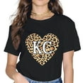 thumbnail image 1 of Kc Cheetah Animal Print Heart Kc Kansas City Cheetah Heart T-Shirt, 1 of 4