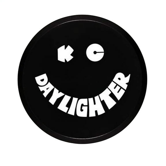 KC HiLiTES 5200 6" Round Black Plastic Light Cover w/ White KC Daylighter Logo - Single Cover