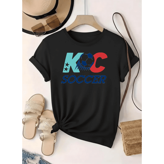 Kc Soccer Team Spirit City Sports Pride Mashup Fan Graphic Unisex T-Shirt V10038, up to Size 5XL
