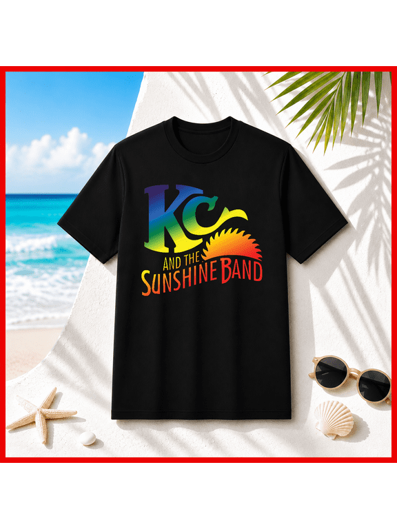 Kc Sunshine Band Retro 1970s Funk Disco Music Style Groove Graphic T-Shirt V80412, S-5XL