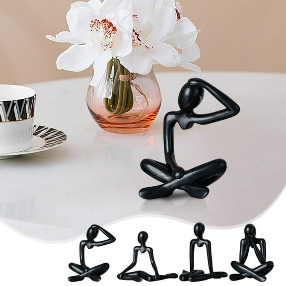 Kcavykas Gifts Cute Thinker Statues, Abstract Art Room Decorations, Creative Plastic Ornaments for Desk, Contemporary Decorative Sculptures for Home