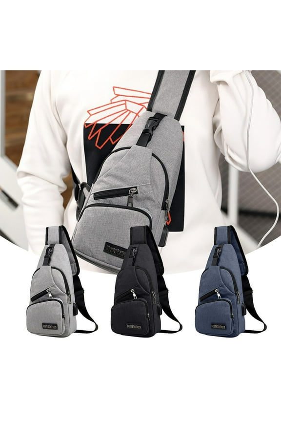 up to 60% off Gifts One Strap Backpack for Men - Strap Bag Crossbody Backpack with USB Hole with Headphone Hole Strap Backpack Hiking Backpack Multipurpose Crossbody Chest Bag