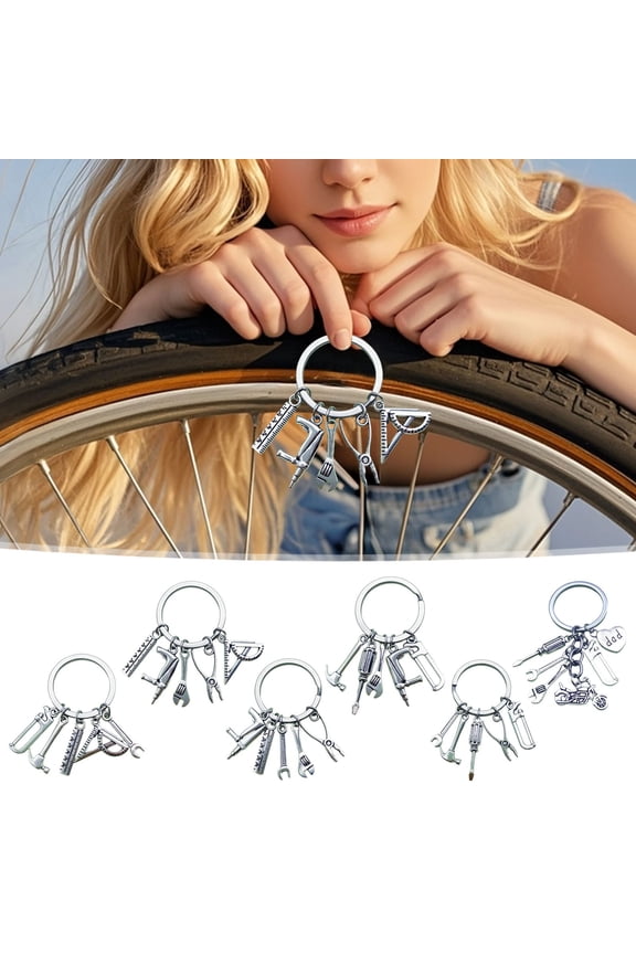 Saw Screwdriver Wrench Pendant Keyring | Electric Drill Tool Pendant | Unique Keychain for DIY Enthusiasts and Tool Lovers Stylish Finds for Less