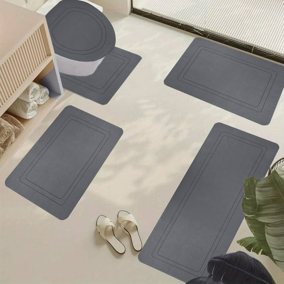 Kcavykas Area Rug for Living Room 5-Piece Bathroom Rug Set, Extra-Large Washable Toilet Mats, Thick Non-Slip Bath Rugs for Home or Hotel Bathrooms Holiday Gift Ideas & Budget Picks