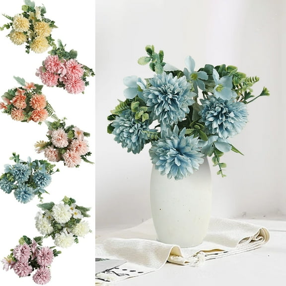 Kcavykas Artificial Chrysanthemum Flower Decor, Silk Small Fake Flowers, Wedding Hotel Photo Prop and Home Tabletop Floral Arrangement Trending Picks Under Budget