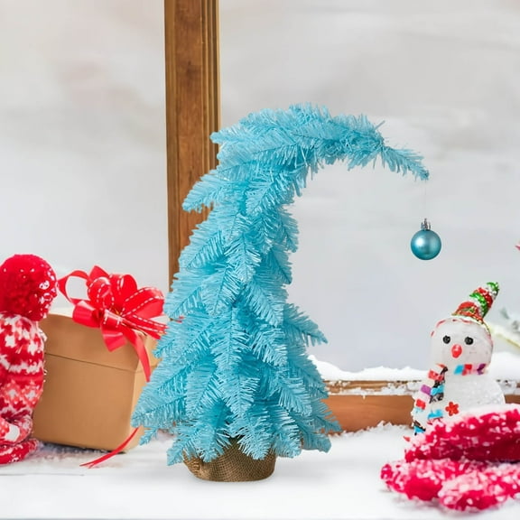 Kcavykas Christmas Decor Holiday Pointed Snow Spray Mini Artificial Christmas Tree 17.7in Snowflake Desktop Tabletop Window Decoration Flocked Winter Centerpiece Holiday Decoration