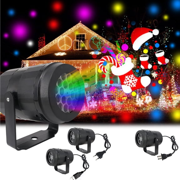 Kcavykas Christmas Decor LED Christmas Snowman Snowflake HD Projection Light Fall of the Day