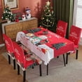 Kcavykas Christmas New Digital Printed Table Cloth Christmas Oil Proof