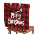 Kcavykas Christmas new Short Plush Chair Covers Christmas Removable