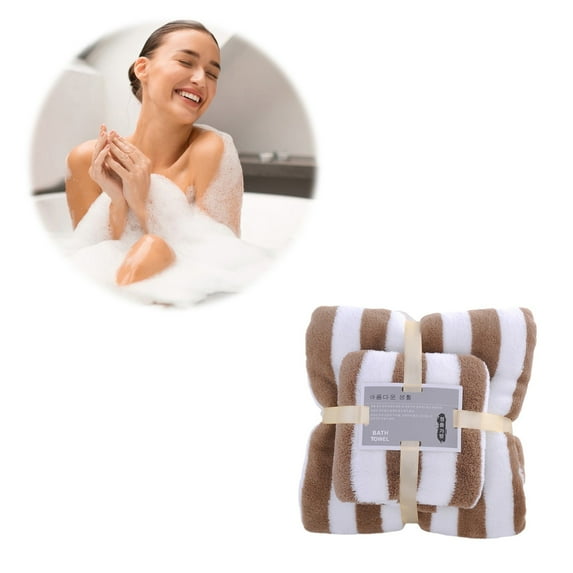 Kcavykas Coral Velvet Absorbent Bath Towels For Adults Face Towel Bath Towel Set Soft Comfortable Bathroom Towel Set Highly Absorbent Soft Bathroom Towels Set Holiday Gift Finder